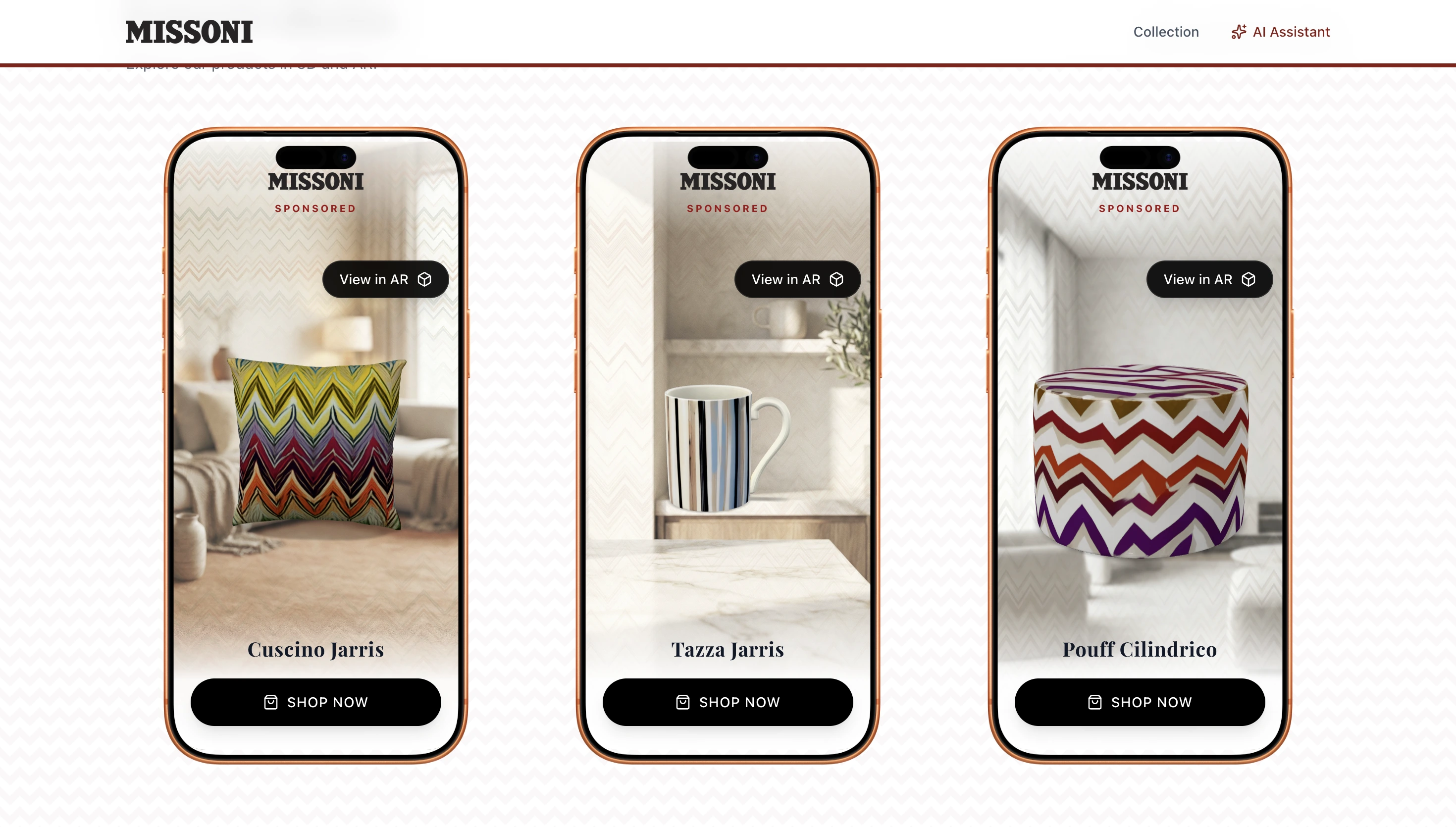 Immersive E-commerce with AR and AI for Missoni Home - Image 2